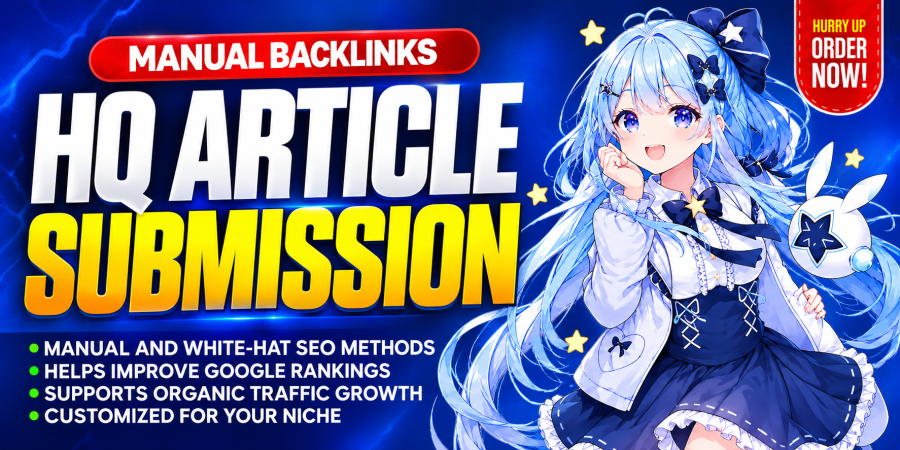 i will manually submit your website to high quality article submissions for seo backlinks