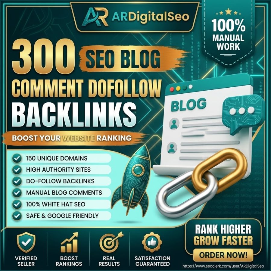 I will build 300 high authority blogcomments backlinks