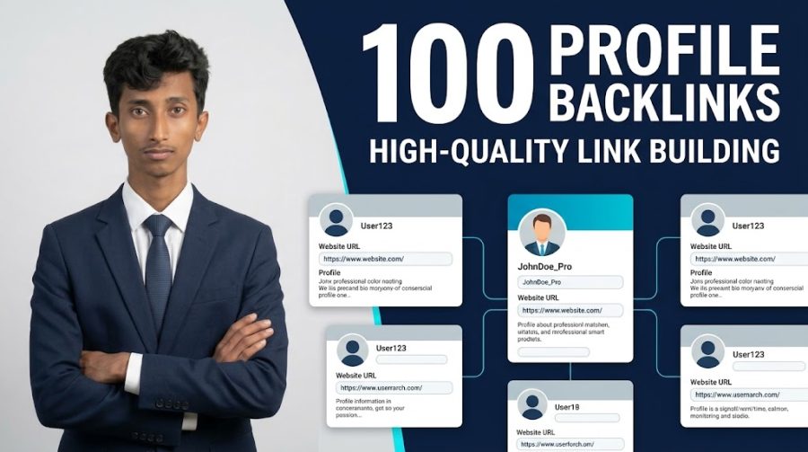 I will create 100 high-quality profile backlinks for your website
