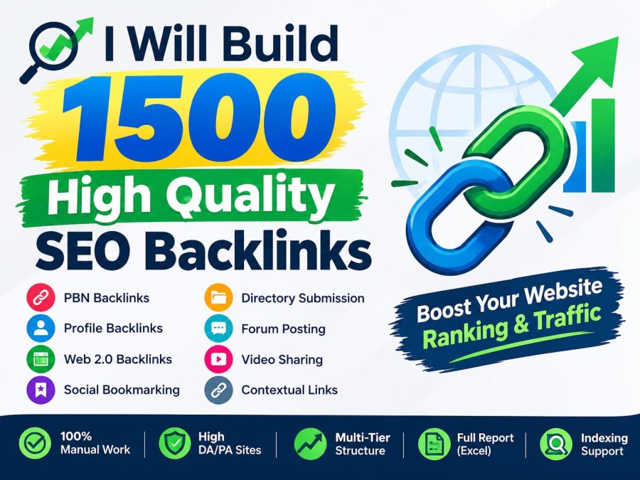 I Will Build 1500 High Quality SEO Backlinks