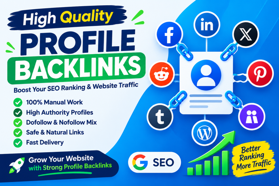 Create 200 High Quality Profile Backlinks for SEO Growth