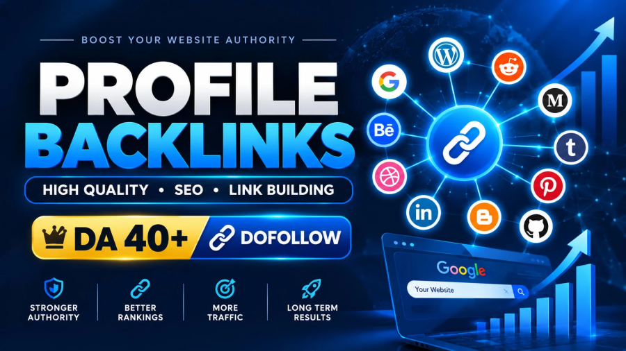 High authority 150 profile creation backlinks SEO link building