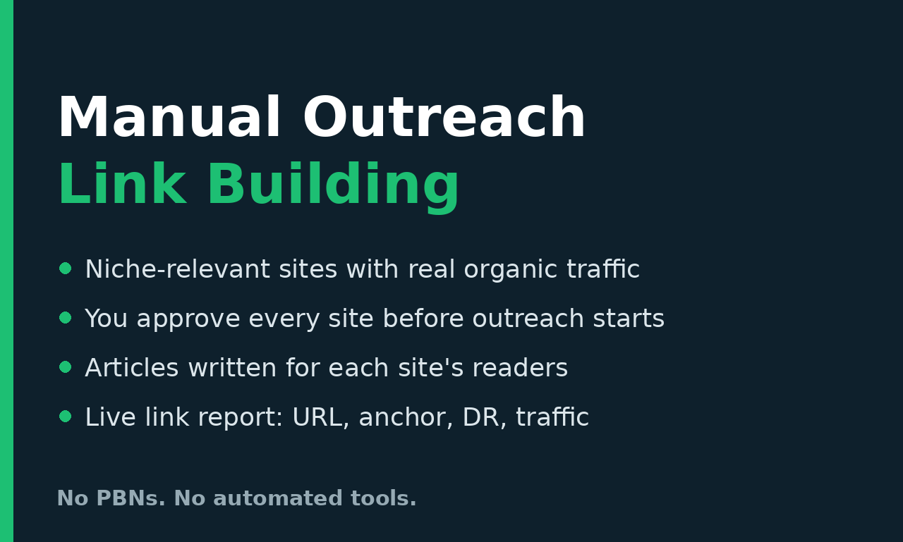 Niche-relevant backlinks from real US traffic sites through manual outreach