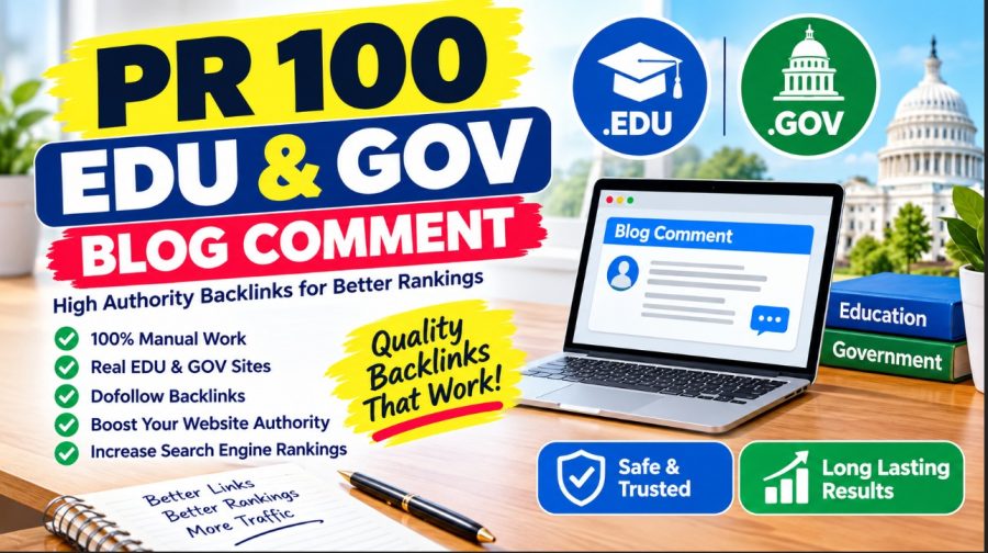 PR 100 EDU GOV Blogcomment High Authority Backlink for Better Ranking