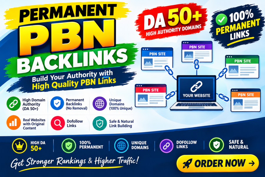 Permanent PBN DA 50 Backlink Boost you Website Ranking