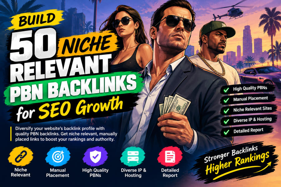 Build 50 Niche Relevant PBN Backlinks for SEO Growth
