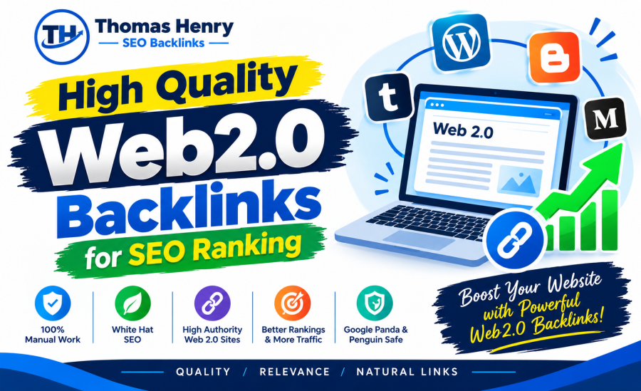 500 High Quality Web 2.0 Backlinks for SEO Ranking
