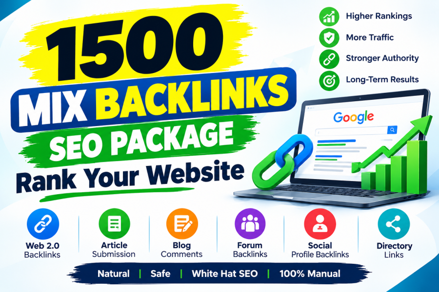 Rank Your Website with 1500 Mix Backlinks SEO Package