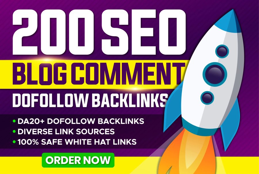 I will do 200 dofollow blog comment backlinks off page seo