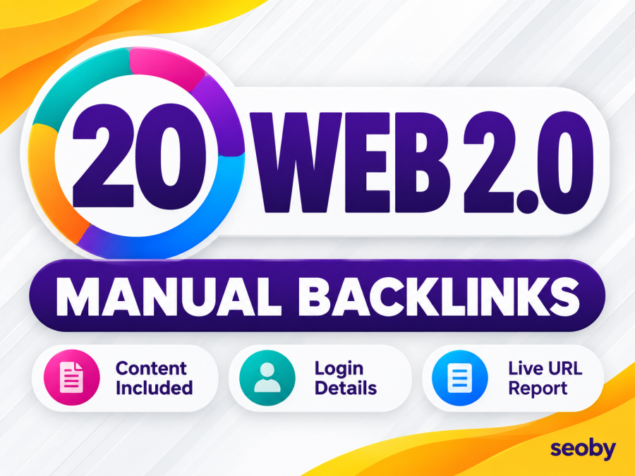 I will create 20 manually Web 2 0 backlinks on high da sites