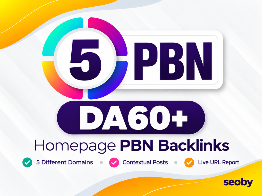 I build 5 Home Page Post DA 60 Plus PBN Links 