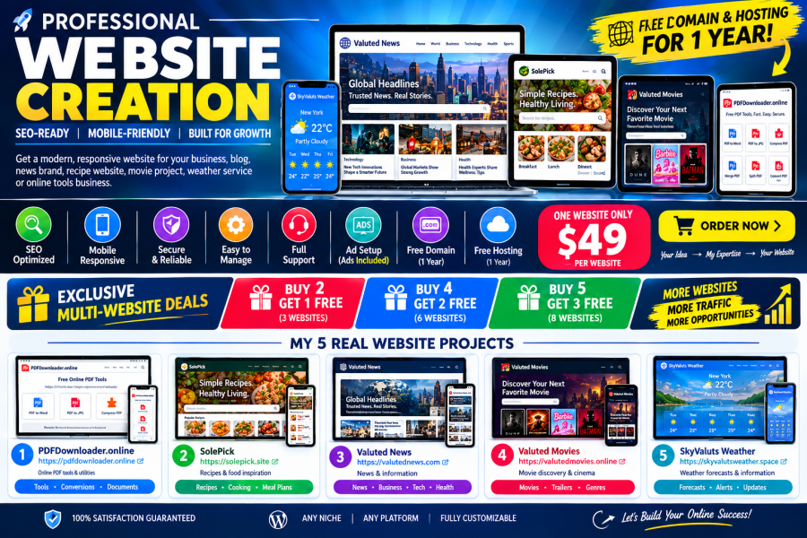 PROFESSIONAL WEBSITE CREATION &mdash; SEO-READY, MOBILE-FRIENDLY & BUILT FOR GROWTH