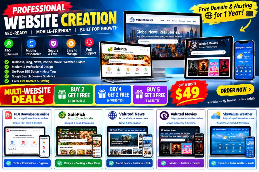 PROFESSIONAL WEBSITE CREATION &mdash; SEO-READY, MOBILE-FRIENDLY & BUILT FOR GROWTH