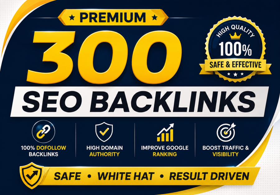 Premium 300 SEO Backlinks Package for Higher Google ranking
