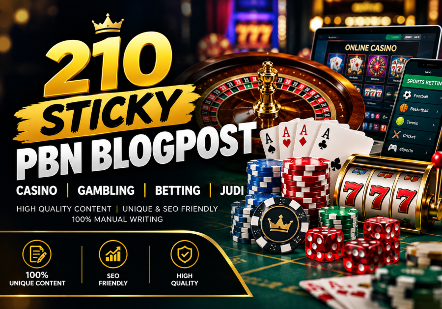 I will make 210 Homepage Sticky PBN Post with DA/DR 50