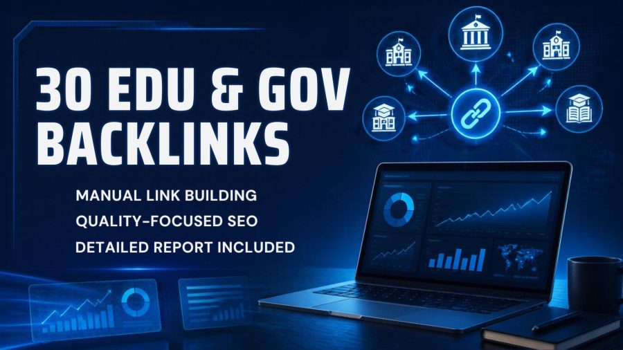 I will build 30 manual EDU and GOV backlinks with a detailed report