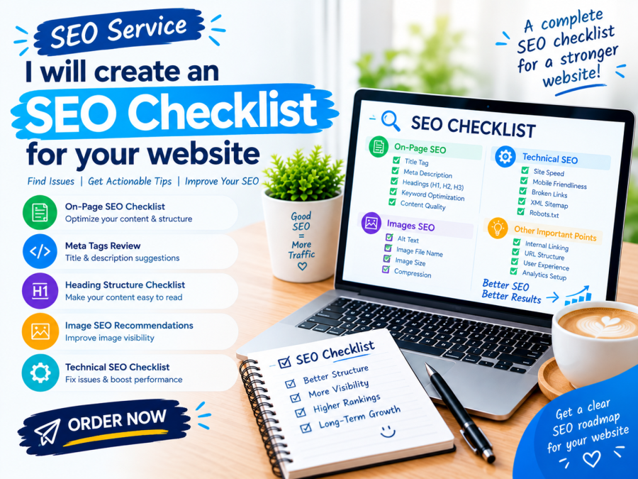 I will create an SEO checklist for your website