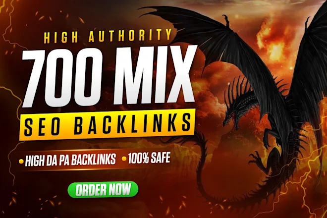 I will build 700 high authority mixed SEO backlinks with high DA PA for your website