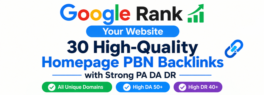 30 High-Quality Homepage PBN Backlinks with Strong PA DA DR &ndash; Dofollow SEO