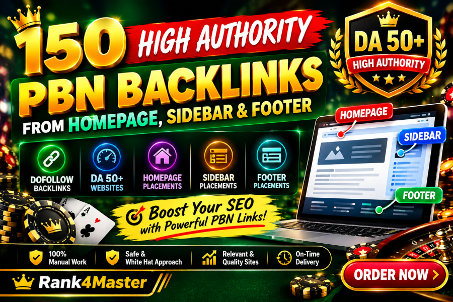 I Will Build 150 High Authority PBN Backlinks from Homepage, Sidebar & Footer