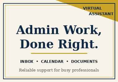 Virtual Administrative Assistant &mdash; Inbox, Calendar & Admin Handled