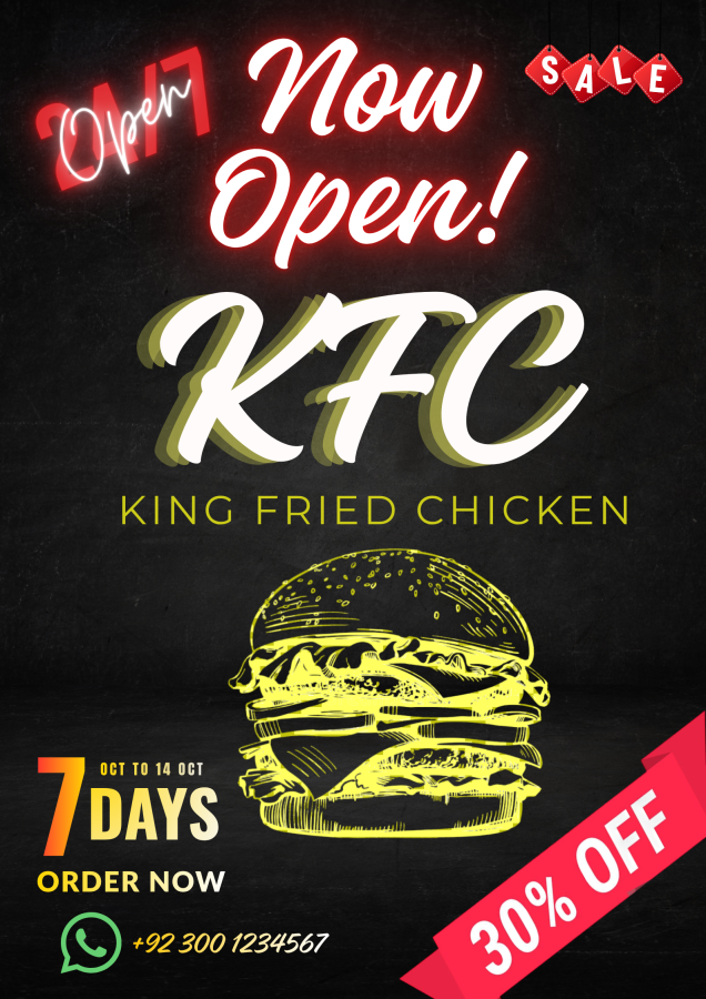 Spicy Burgers Pakistan, Burger Restaurant Opening, Fast Food Poster Design, Burger Brand Identity.