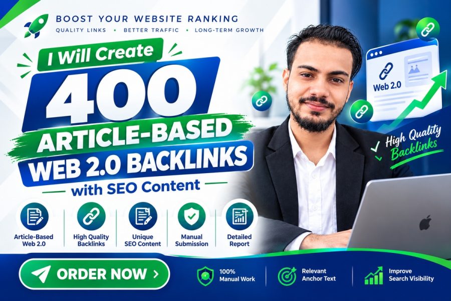 I Will Create 400 Article-Based Web 2.0 Backlinks with SEO Content