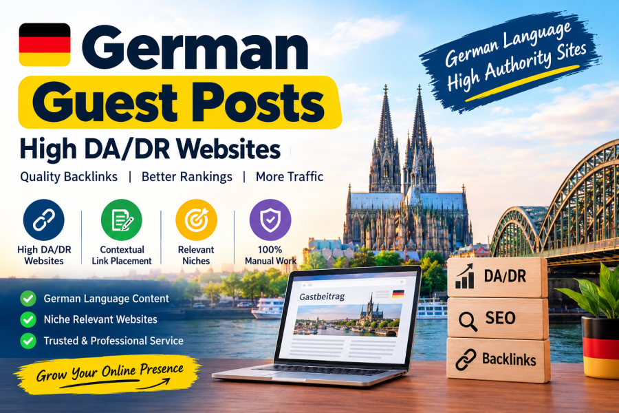 German Guest Post on High DA DR Websites SEO Backlinks