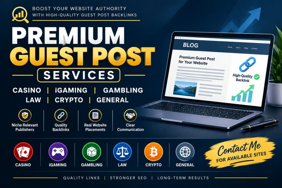 I Will Provide Quality Guest Post Backlinks on Casino, iGaming, Gambling, Law and Crypto Websites