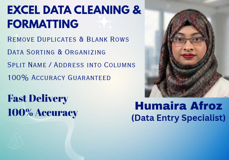 I will do professional excel data cleaning formatting and copy paste work