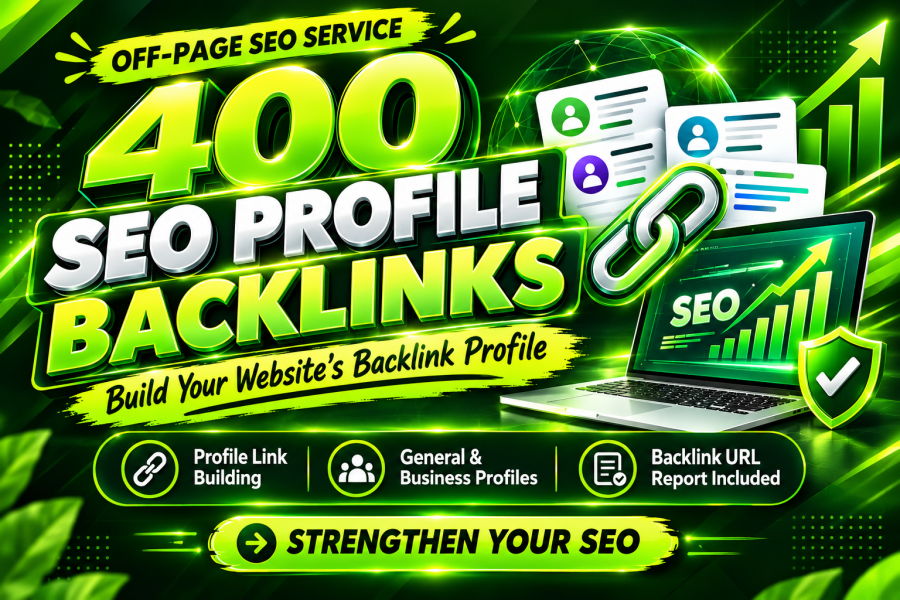 I Will Build 400 SEO Profile Backlinks for Your Website
