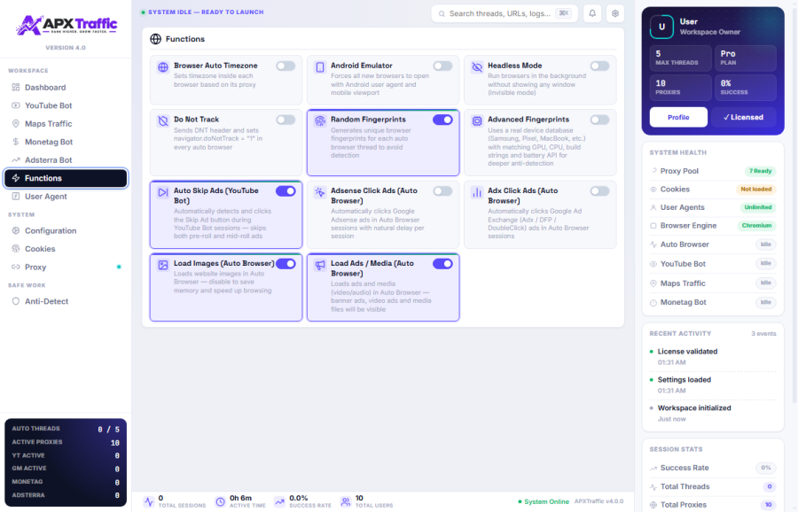 APX Traffic | SEO Organic Website Traffic All-in-one bot
