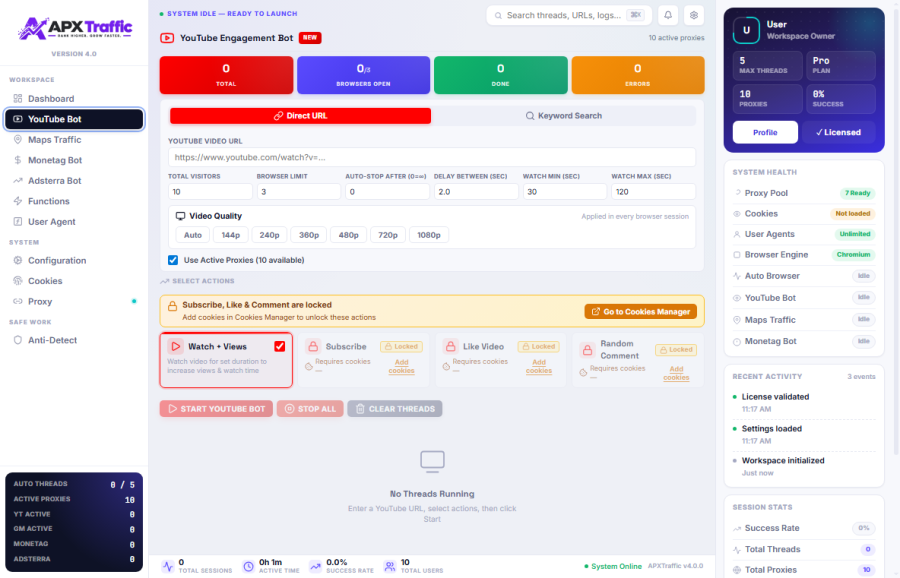 APX Traffic | SEO Organic Website Traffic All-in-one bot