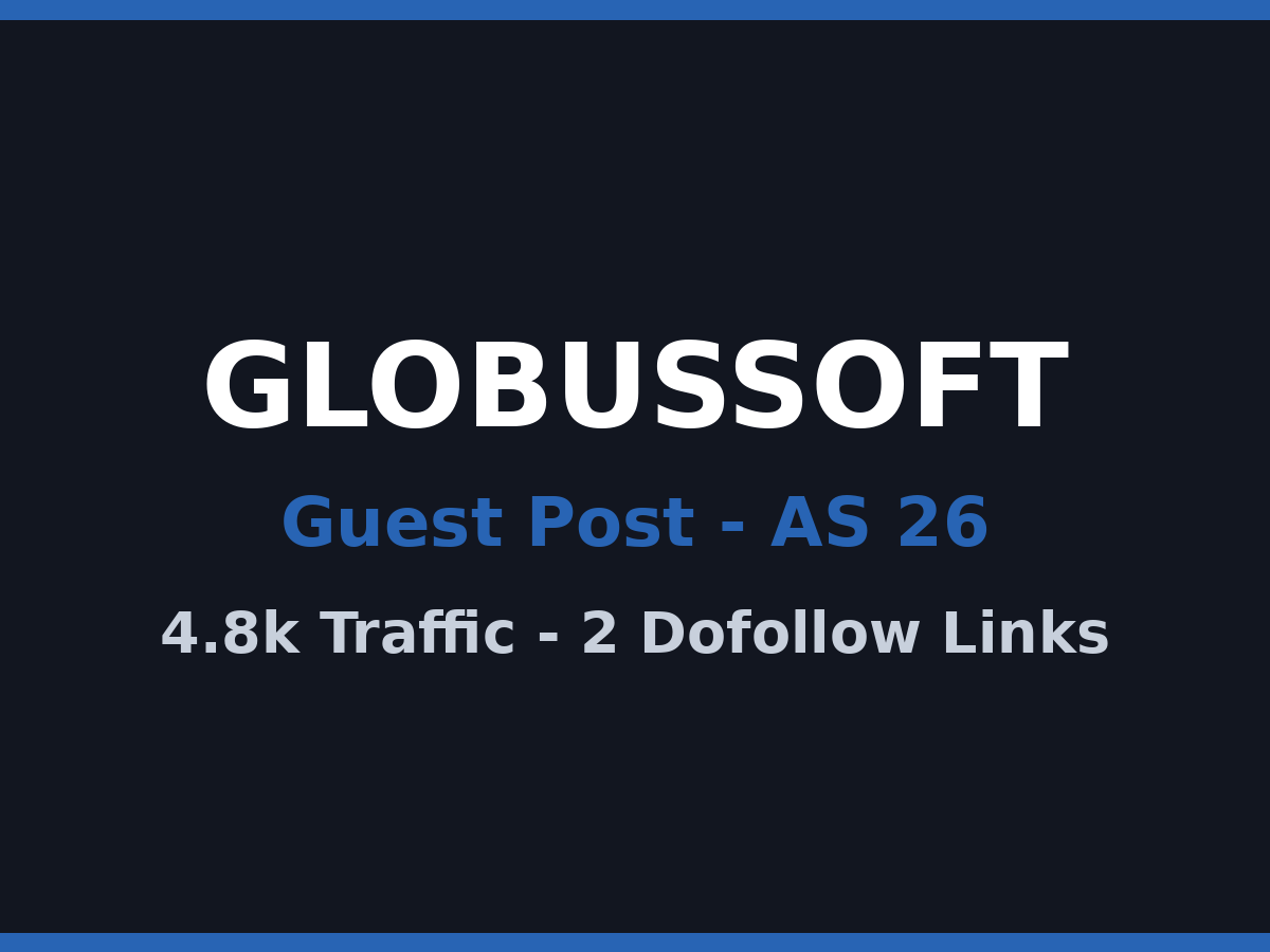Guest Post on Tech Blog - AS 26, 4.8k Traffic, 2 Dofollow Links