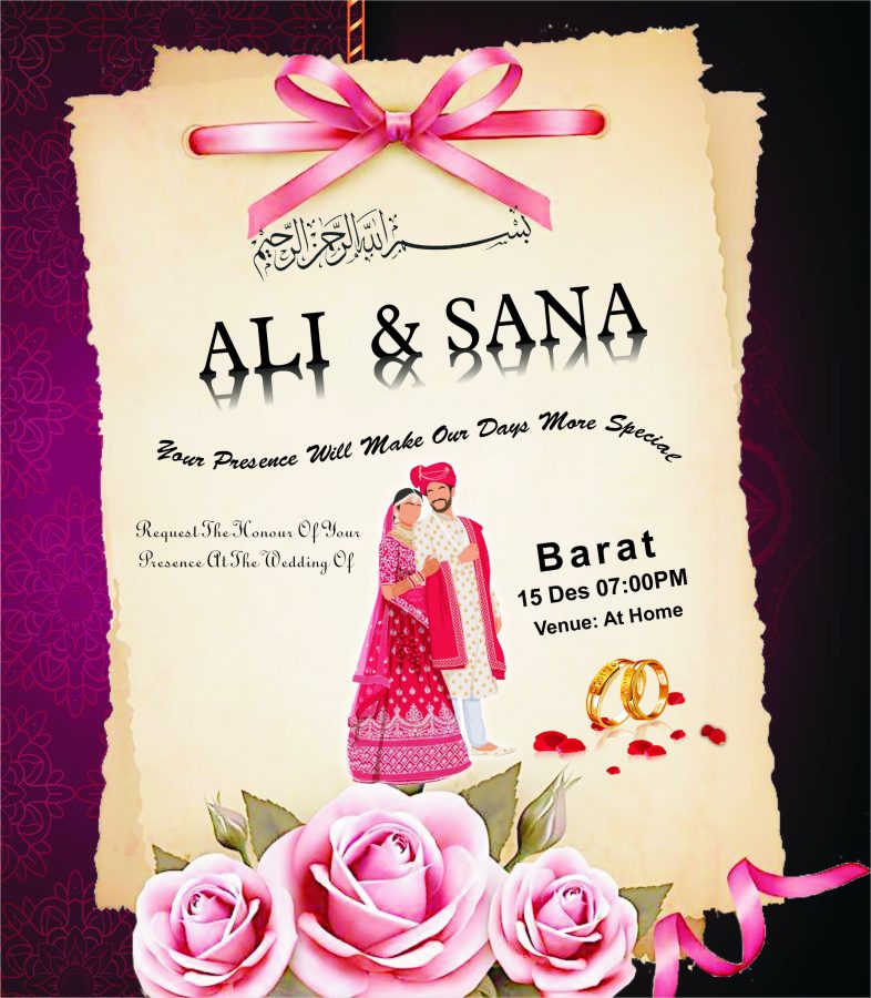 I will design luxury 3d wedding invitation and marriage cards