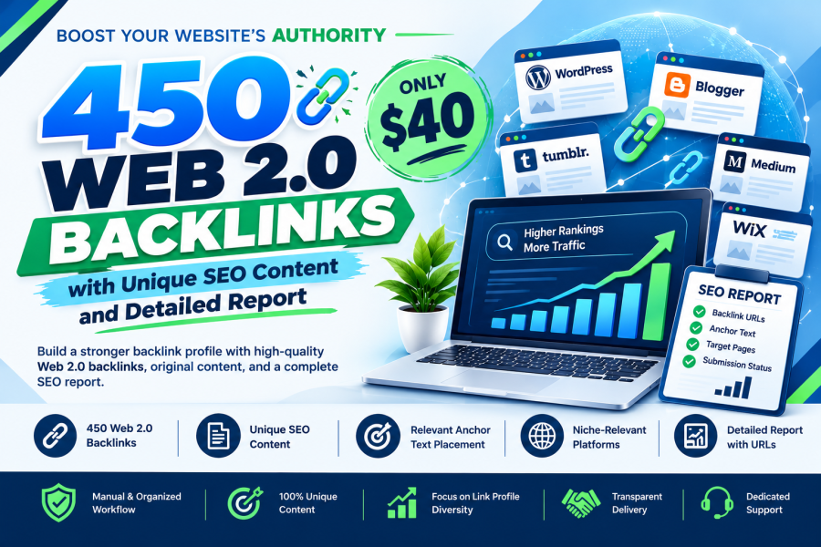 I will build Web 2.0 backlinks with original content and SEO report