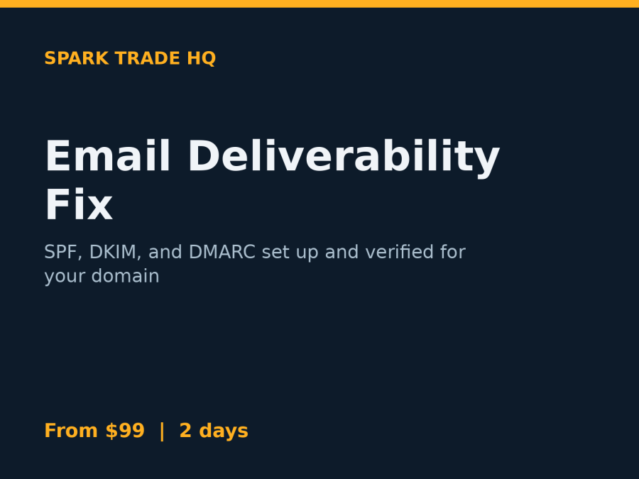 Email Deliverability Fix (SPF, DKIM, DMARC)