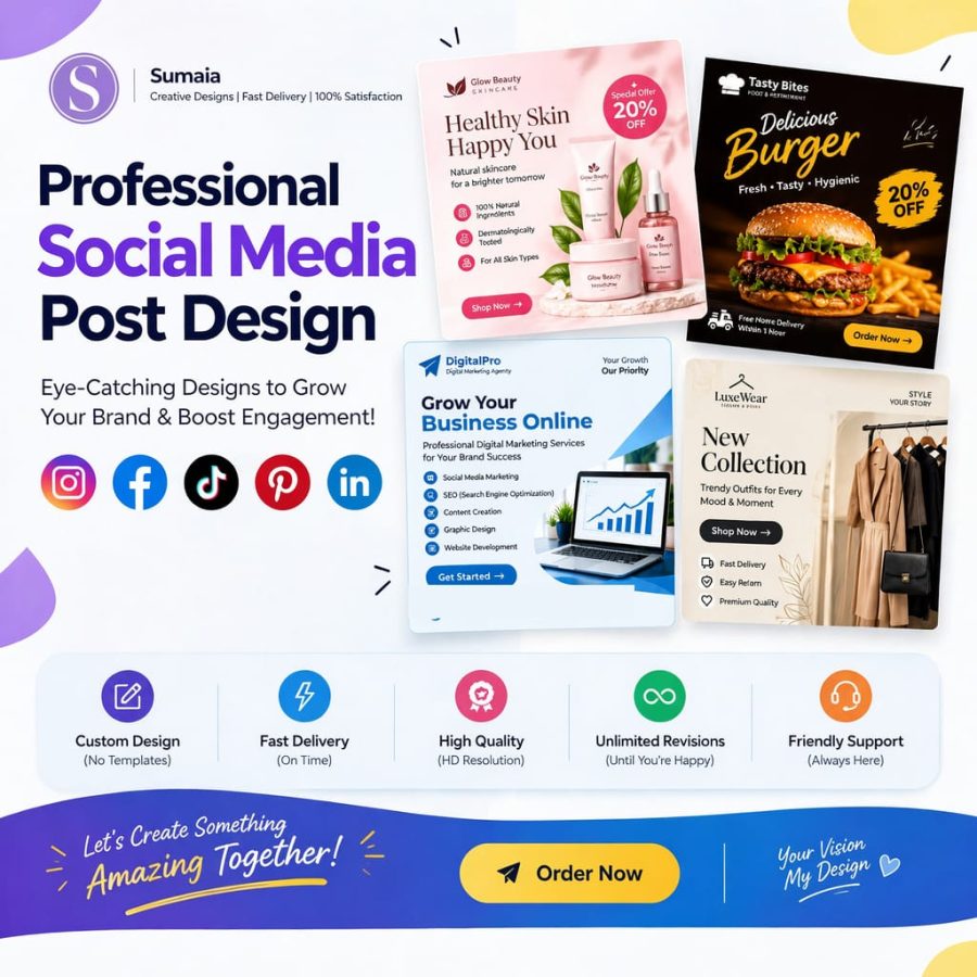 ​I will design professional and high-converting social media posts