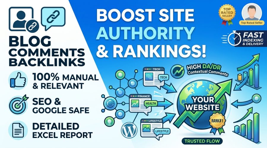 I will create High DA Manual Blog Comments Backlinks for SEO Ranking Boost