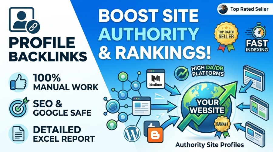 I will create 50 Plus High DA Profile Backlinks for Top Google Ranking