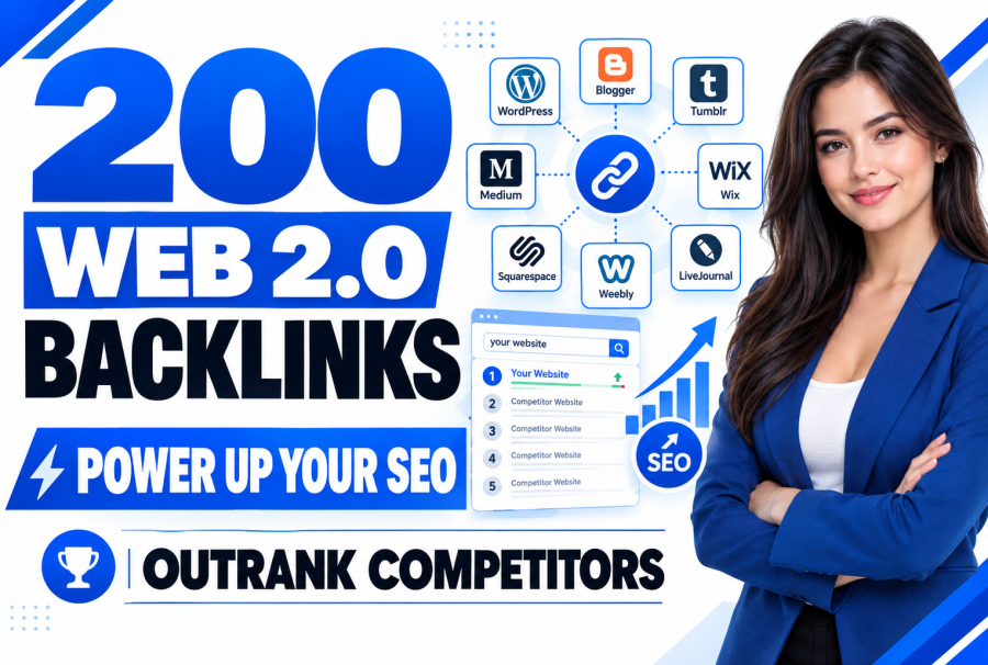 200 Web 2.0 Backlinks to Power Up Your SEO and Outrank Competitors