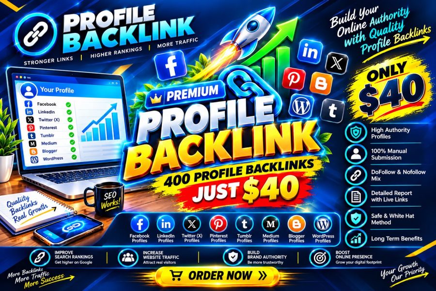 I Will Create 400 Professional Profile Backlinks to Boost Your SEO