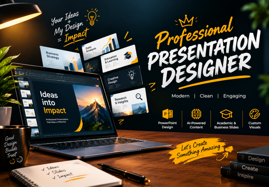 I will create professional AI-powered PowerPoint presentations and pitch decks