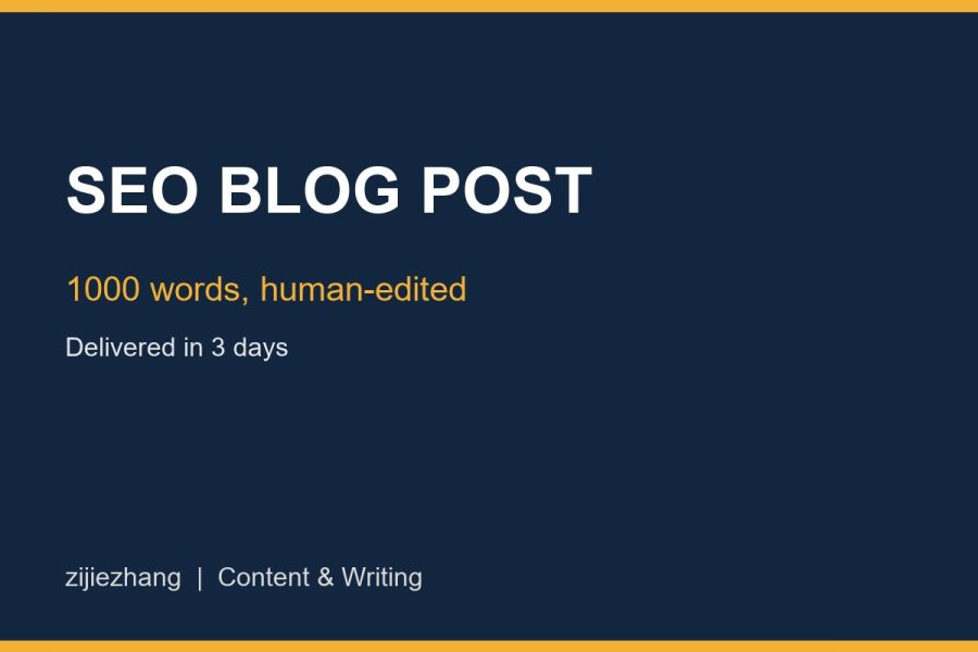 I will write a 1000-word SEO blog post, human-edited