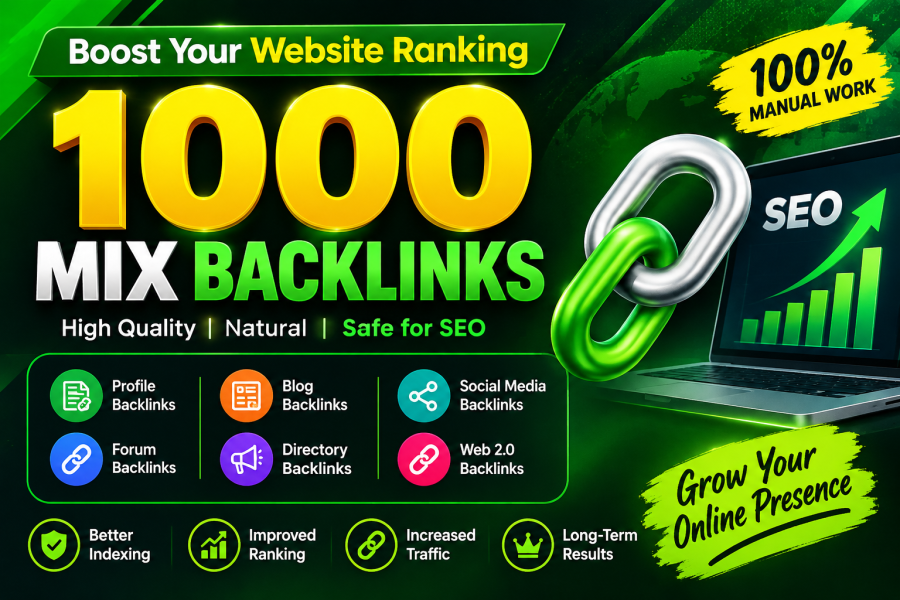 I Will Build 1000 Mixed Backlinks for Off-Page SEO and Link Building