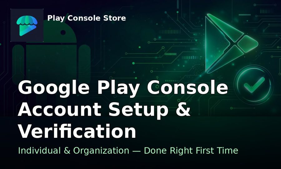 I will set up and verify your google play console developer account