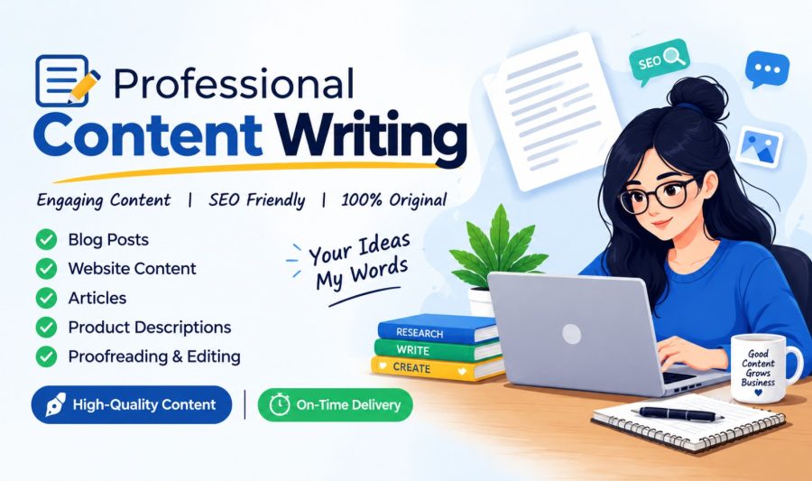i will write SEO optimized professional content,blogpost,article,social media post for your business