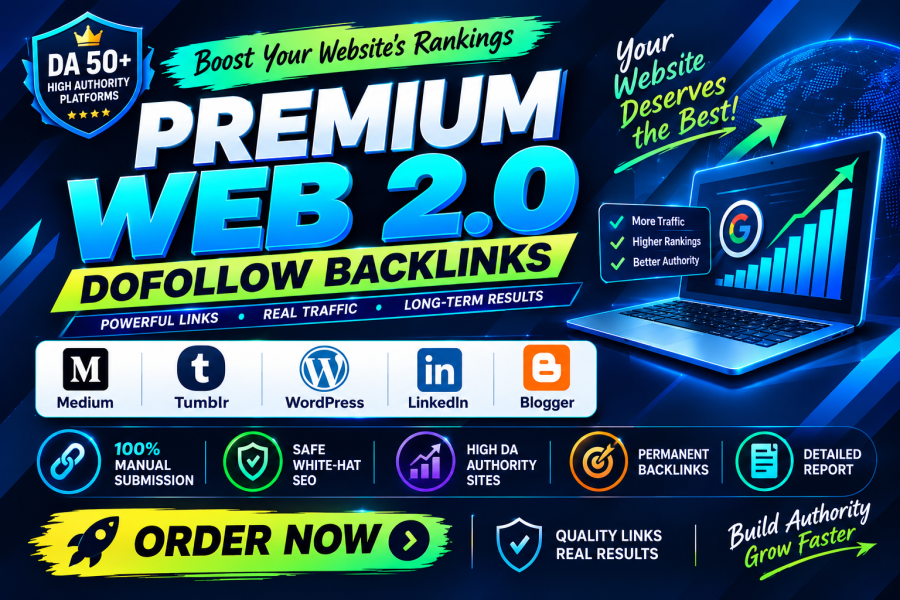Get 35 High Authority Web 2.0 Backlinks with Manual Dofollow Links