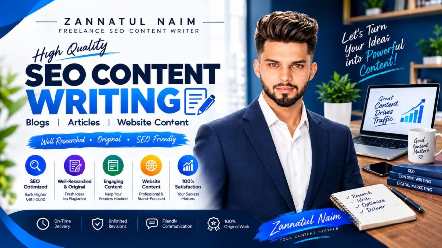 I will write SEO friendly blog posts and articles