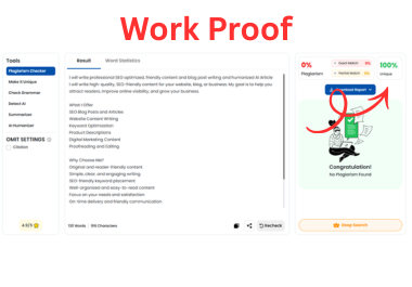 I will write professional SEO optimized,friendly content and blog post writingand humanized AI Artic